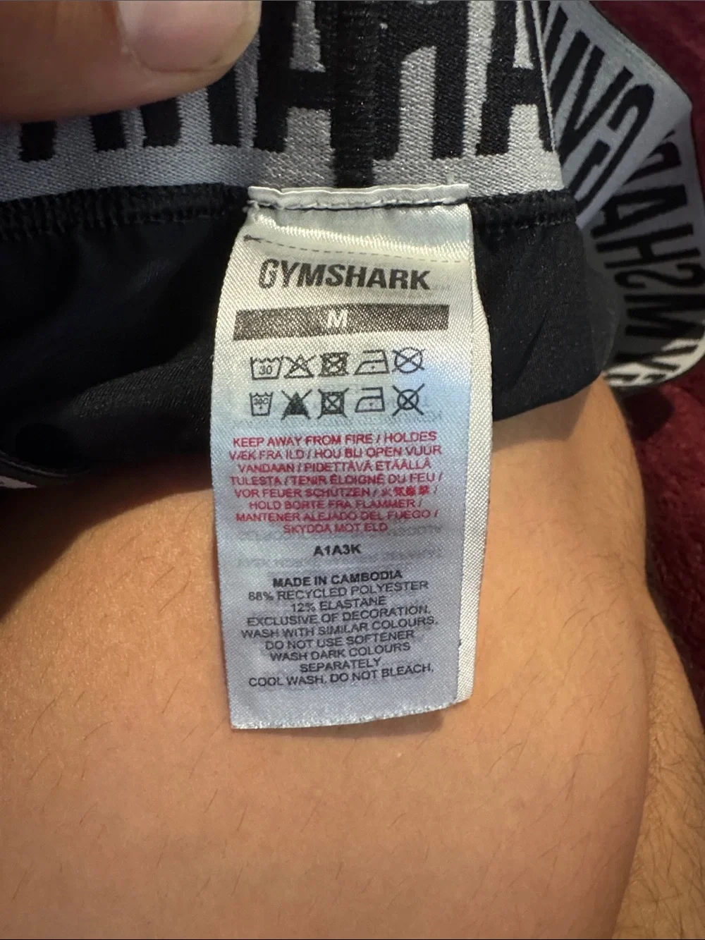 Gymshark Black Logo Waist Compression Joggers